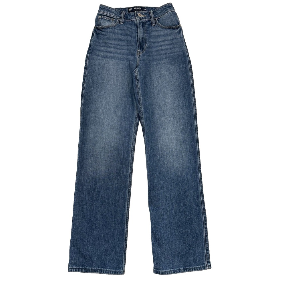 Hollister Ultra High Rise Dad Jeans Women 000 23 Straight Blue Denim 30" Inseam